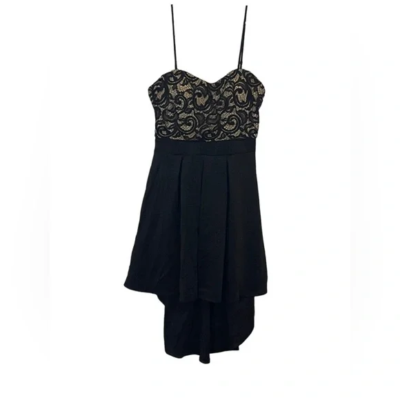 Wild Daisy Dresses | Wild Daisy Juniors Xl Dress Black Lace, Assymetrical, Padded | Color: Black | Size: Xl | Olivianicks's Closet Wild Daisy Dresses | Wild Daisy Juniors Xl Dress Black Lace, Assymetrical, Padded | Color: Black | Size: Xl | Olivianicks's Closet